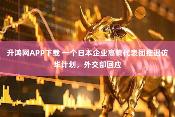 升鸿网APP下载 一个日本企业高管代表团推迟访华计划，外交部回应